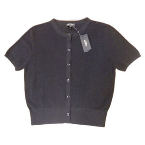 Rag & Bone Black Dina SS Cardigan Top Women's Size Medium NWT